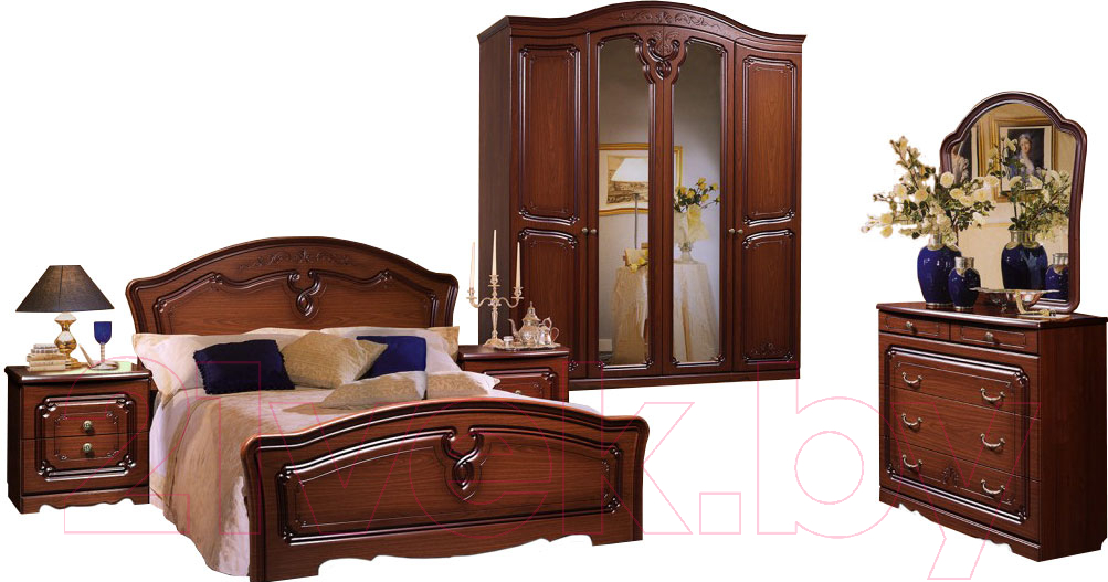 Комплект мебели для спальни ФорестДекоГрупп Валерия-4 (орех)