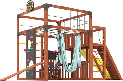 

Игровой комплекс, Куб–3 с гамаком для йоги / С-КУБ-03-МХГ-ГМК