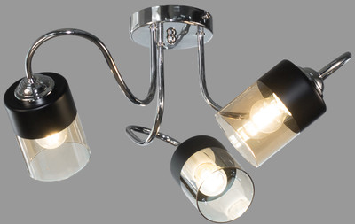 Люстра Aitin-Pro НПБ 02-3х60-102 / C1445/3A (хром/черный) - 