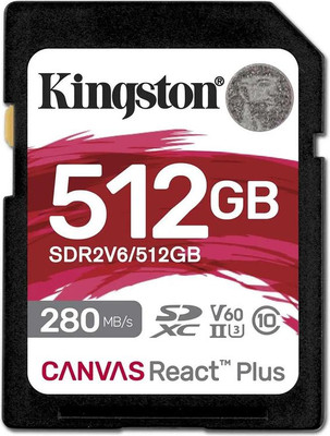 Карта памяти Kingston Canvas React Plus SDXC 512GB (SDR2V6/512GB)