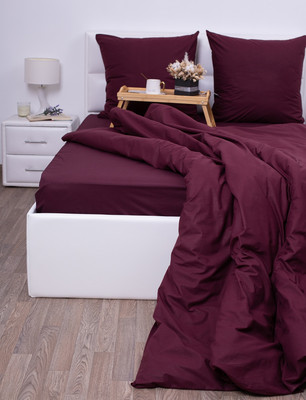 

Простыня, Бордо на резинке 160x200x25