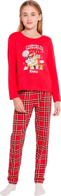 Пижама детская Mark Formelle 567740 (р.122-60, красный/красная клетка) - 