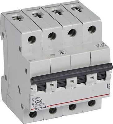 

Выключатель автоматический, 4.5кА 20А 4П C / 419742