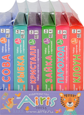 

Развивающие карточки, Русский язык. 6 игр на поддончике