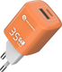 Зарядное устройство сетевое Atomic Crystal G351 GAN 35W USB A+C с кабелем USB С-С / 10.197 (оранжевый) - 