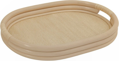 Поднос Мир Ротанга овальный 21/04 (белый) - 