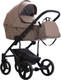 Детская универсальная коляска Bebetto Magnum Light Se Pro 2в1 (05, темно-бежевая кожа, черная рама) - 