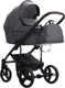 Детская универсальная коляска Bebetto Magnum Light Se Pro 2в1 (07, темно-серая кожа, черная рама) - 