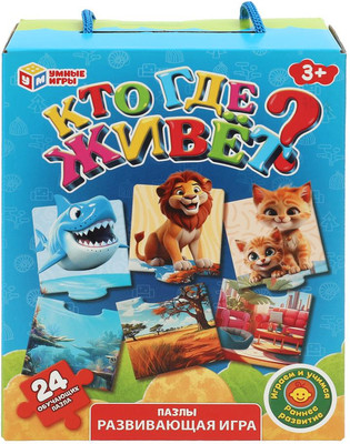 

Развивающая игра, Вагончики Кто где живет / 4630395008365