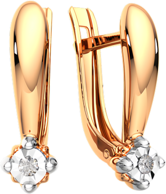 

Серьги из комбинированного золота, 3D00132.14K.B