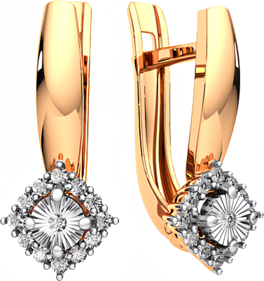 

Серьги из комбинированного золота, 3D00334.14K.B