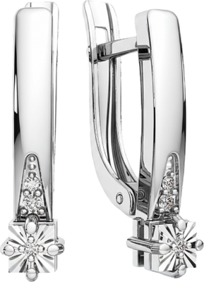 Серьги из белого золота ZORKA 3D00346.14K.W.ZZ (с бриллиантами) - 
