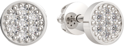 Серьги из белого золота ZORKA 3D00395.14K.W (с бриллиантами) - 