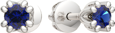 Серьги из белого золота ZORKA 3P1029.14K.W (с сапфирами) - 