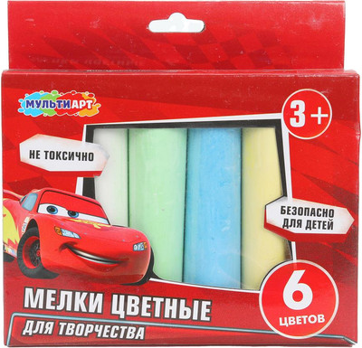 

Набор мела канцелярского, Мелки асфальтовые Гонки / MEL6-122837