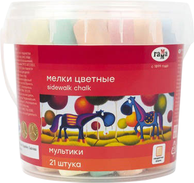 Набор мела канцелярского ГАММА Мультики / 1704195 (21шт) - 