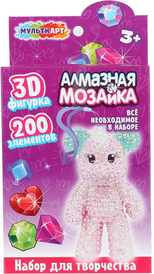 Набор алмазной вышивки MultiArt Фигурка-брелок Мишка / DIAFIGTED-126490