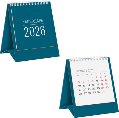 Календарь настольный BG 2026г / 381146 (темно-бирюзовый) - 