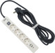 Сетевой фильтр Powercom SP-01 USB2A1CW 3.0М (3м, 4 розетки, белый/серый) -