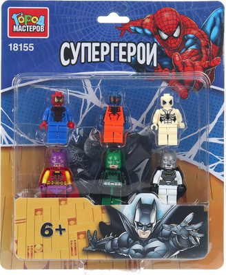 

Элемент конструктора, Фигурки Бэтмен + Спайдермен / 18155-YF