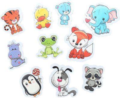 Набор стикеров для ванной Капитошка SWL-ZVERI02 - 