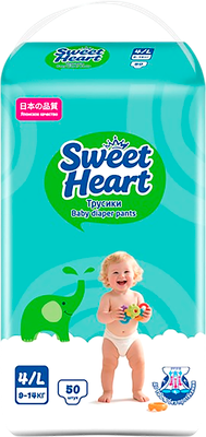 Подгузники-трусики детские Sweet Heart 9-14кг (L, 50шт) - 