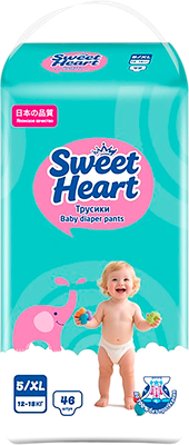 Подгузники-трусики детские Sweet Heart 12-18кг (XL, 46шт) - 