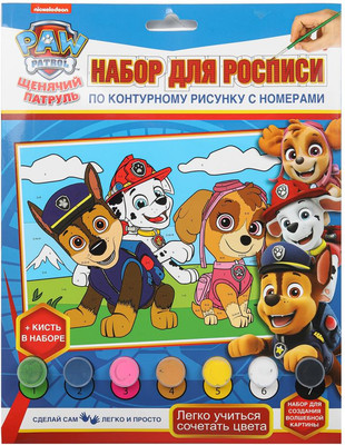 

Картина по номерам, Веселые щенки / CANV17X23-MAPPS