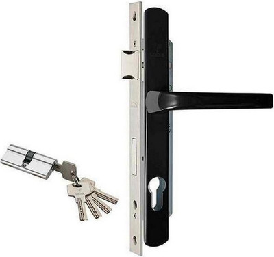 

Замок врезной, с ручкой на планке