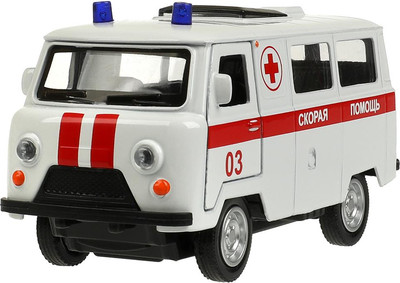 

Автомобиль игрушечный, Уаз-452 Буханка Скорая / UAZ452-11AMB-WH