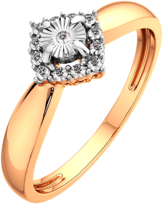 

Кольцо помолвочное из комбинированного золота, 2D00232.14K.B