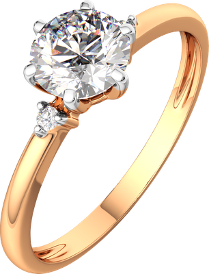 

Кольцо из розового золота, 210529