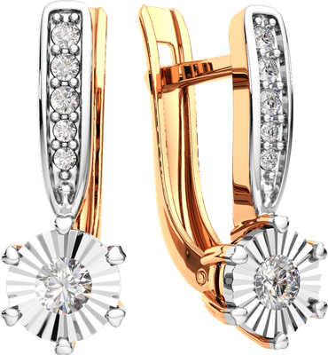 

Серьги из комбинированного золота, 3D00130.14K.B