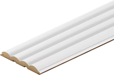 Реечная панель STELLA Wave Standart Белый МДФ (2700x119x16) - 