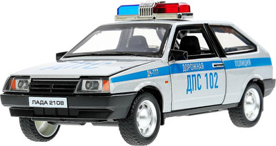 

Масштабная модель автомобиля, Lada Ваз 2108 Полиция / 2108-124SL-POL-GY