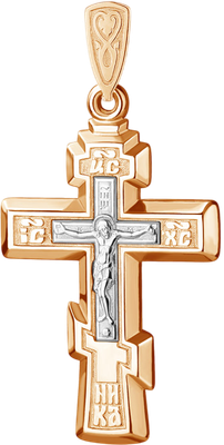 

Крестик из красного золота, П3105-177К14