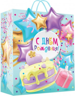 

Пакет подарочный, День рождения PXLF-112917-BL