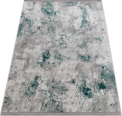 Ковер Radjab Carpet Амаль Прямоугольник 0901A (1.6x3, Grey/D.Green) - 