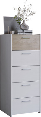 Комод Евва Венеция ВН-5S (бодега белый/гикори кингстон) - 