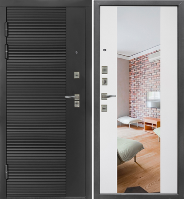 

Входная дверь, В-101 96x205 с зеркалом