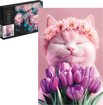 

Картина по номерам, Кот с тюльпанами / 71246