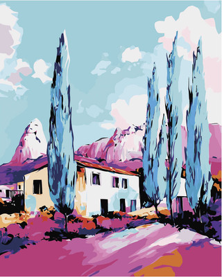 

Картина по номерам, Дом в кипарисах / 71261