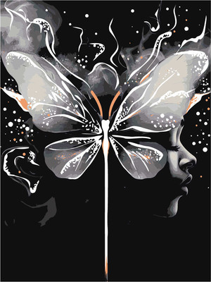 

Картина по номерам, Девушка с бабочкой / 71300
