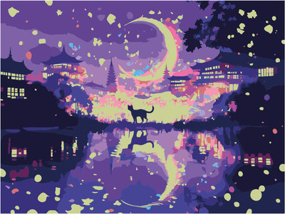 

Картина по номерам, Прогулка под луной / 71296