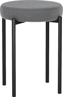 Табурет Егорофф Гамма круг (черный/серый) - 