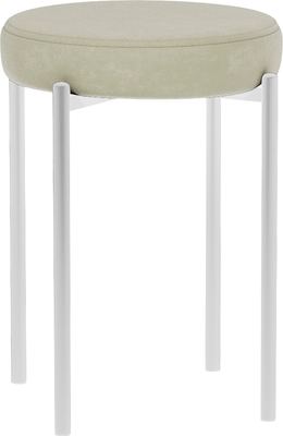 Табурет Егорофф Гамма круг (белый/бежевый) - 