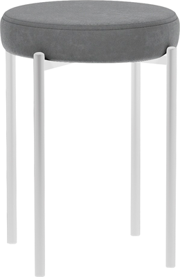 Табурет Егорофф Гамма круг (белый/серый) - 