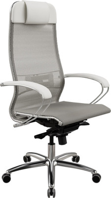 Кресло офисное Metta  Samurai L1-1K (молочный) - 