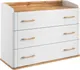 Комод MODULA Карпин INV01T-3S-1016/425/758(02) (дуб натюрель/белый премиум) - 