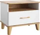 Прикроватная тумба MODULA Карпин INV01T-1S-616/425/499(02) (дуб натюрель/белый премиум) - 